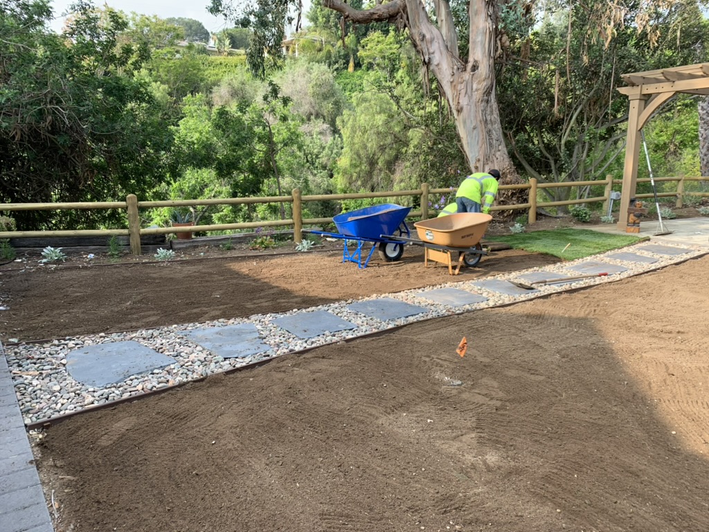 Landscape construction and pathway installation